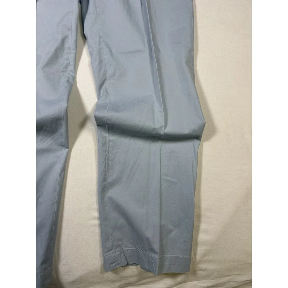Polo Ralph Lauren Mens 36x34 Light Blue Pima Cotton Chino Flat Front Pants